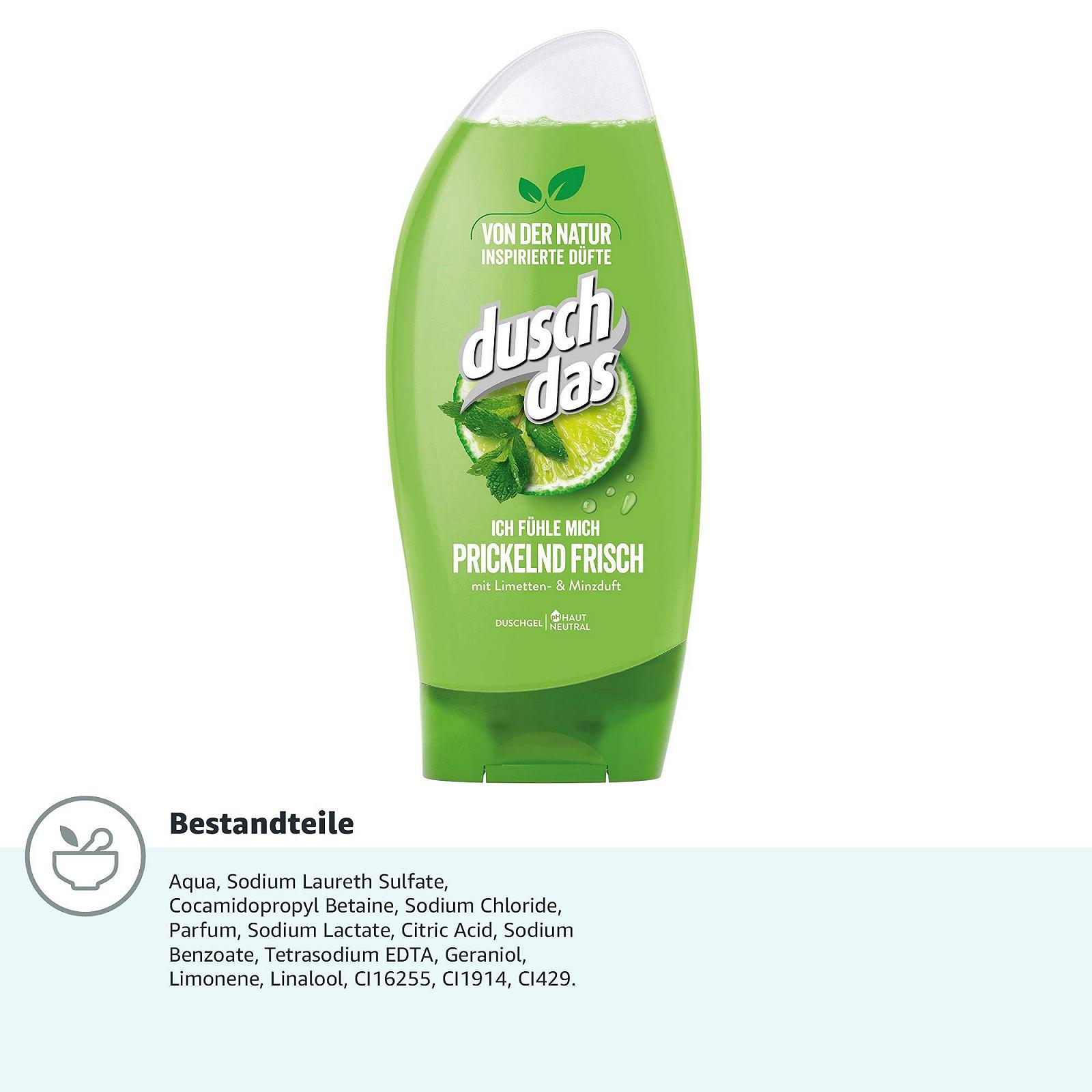Гель для душа Duschdas Prickelnd Frisch 6 шт. x 250 мл, фото №9