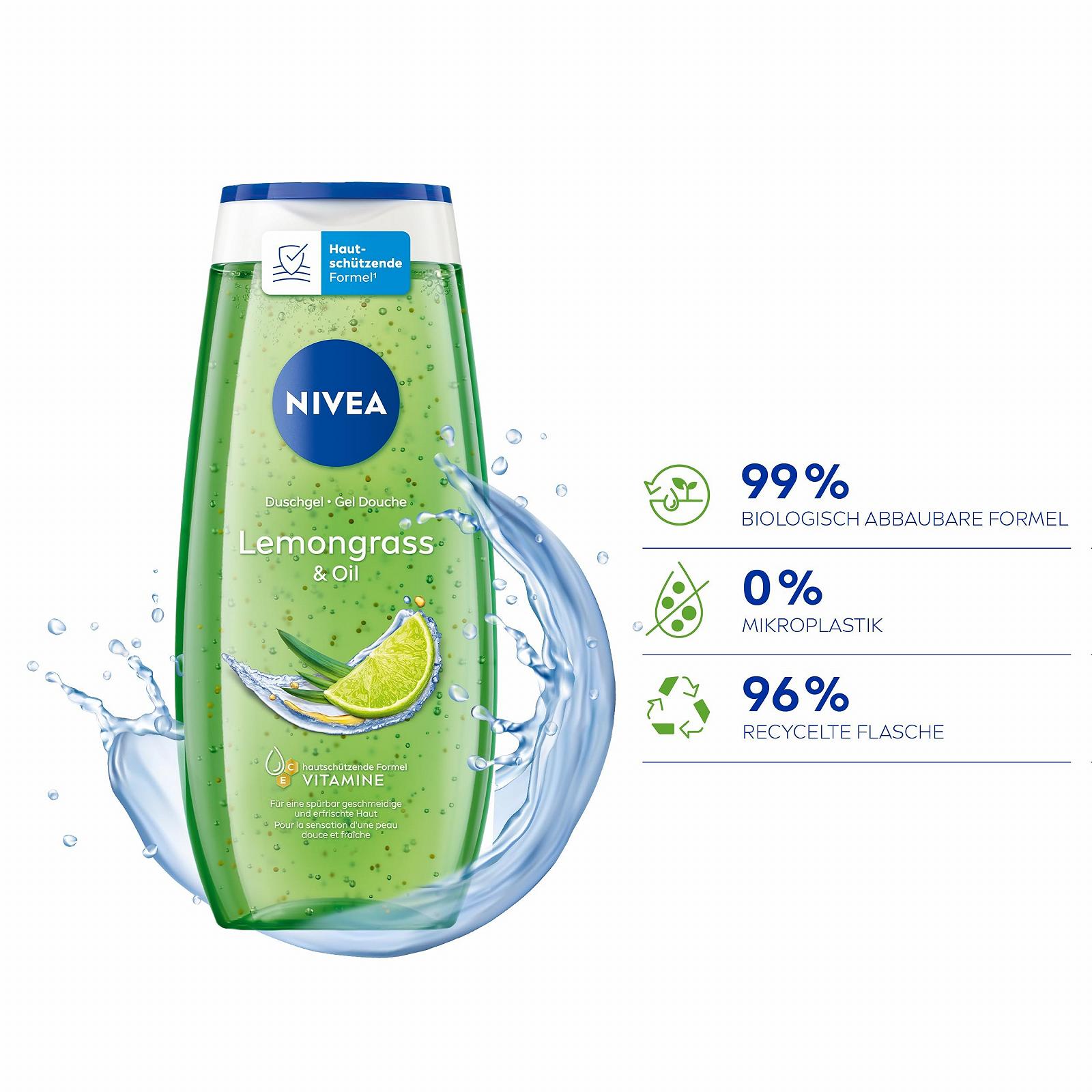 Гель для душа NIVEA Lemongrass & Oil 250 мл, фото №5