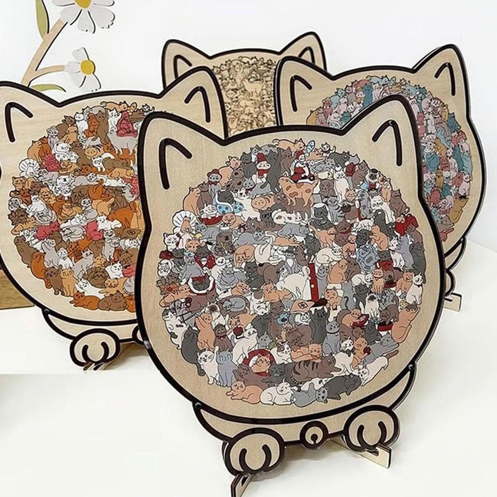 Пазл деревянный Cat 135 деталей Morandi Colour, фото №3 Пазл деревянный Cat 135 деталей Morandi Colour, фото №3