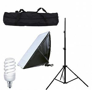Софтбокс 50x70cm лампа 150 ват сумка - Фото 1