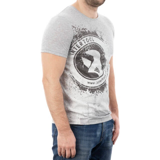 Футболка сіра меланж S 100 бавовна INTERTOOL SP-2222, фото №3
