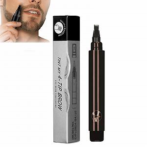 Карандаш для бровей и бороды 4 Points Multi Use Waterproof 4 Points Eyebrow Beard Pen Filler and Brush Beard Pen Filler для мужчин - Фото 1