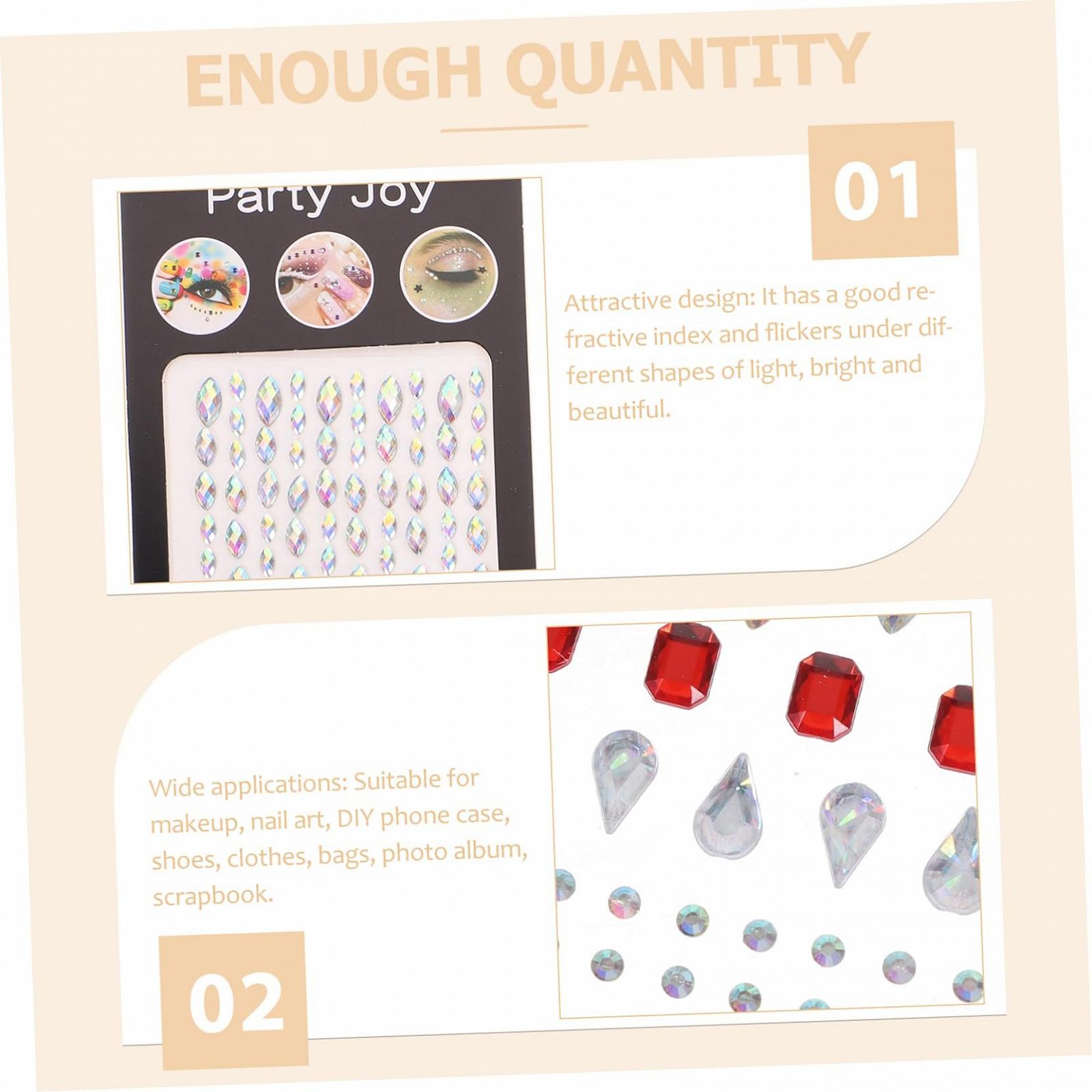 Наклейки для нігтів з стразами 12 аркушів, фото №6