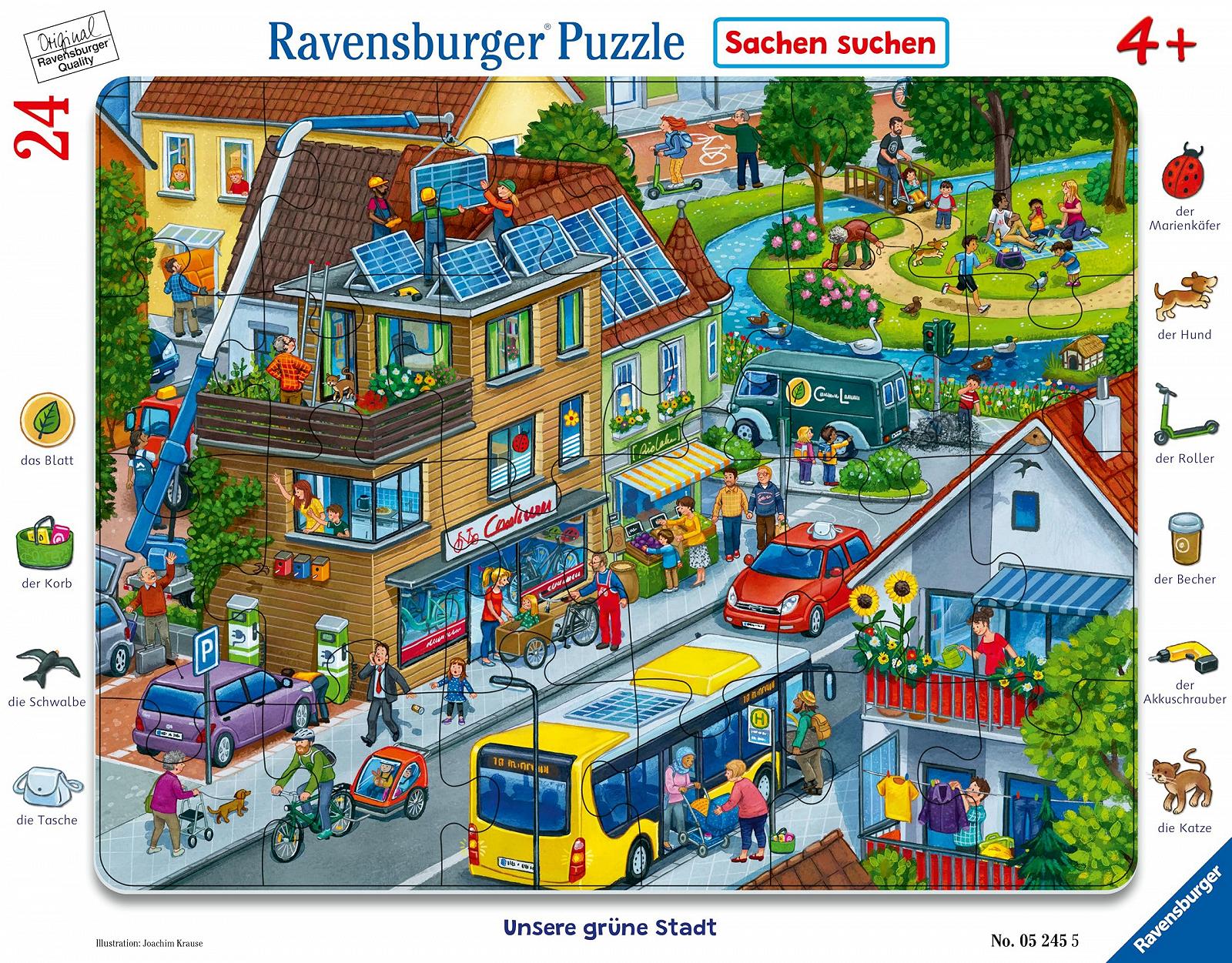 Пазл-рамка Ravensburger Children's Puzzle Our Green City 24 элемента, фото №1