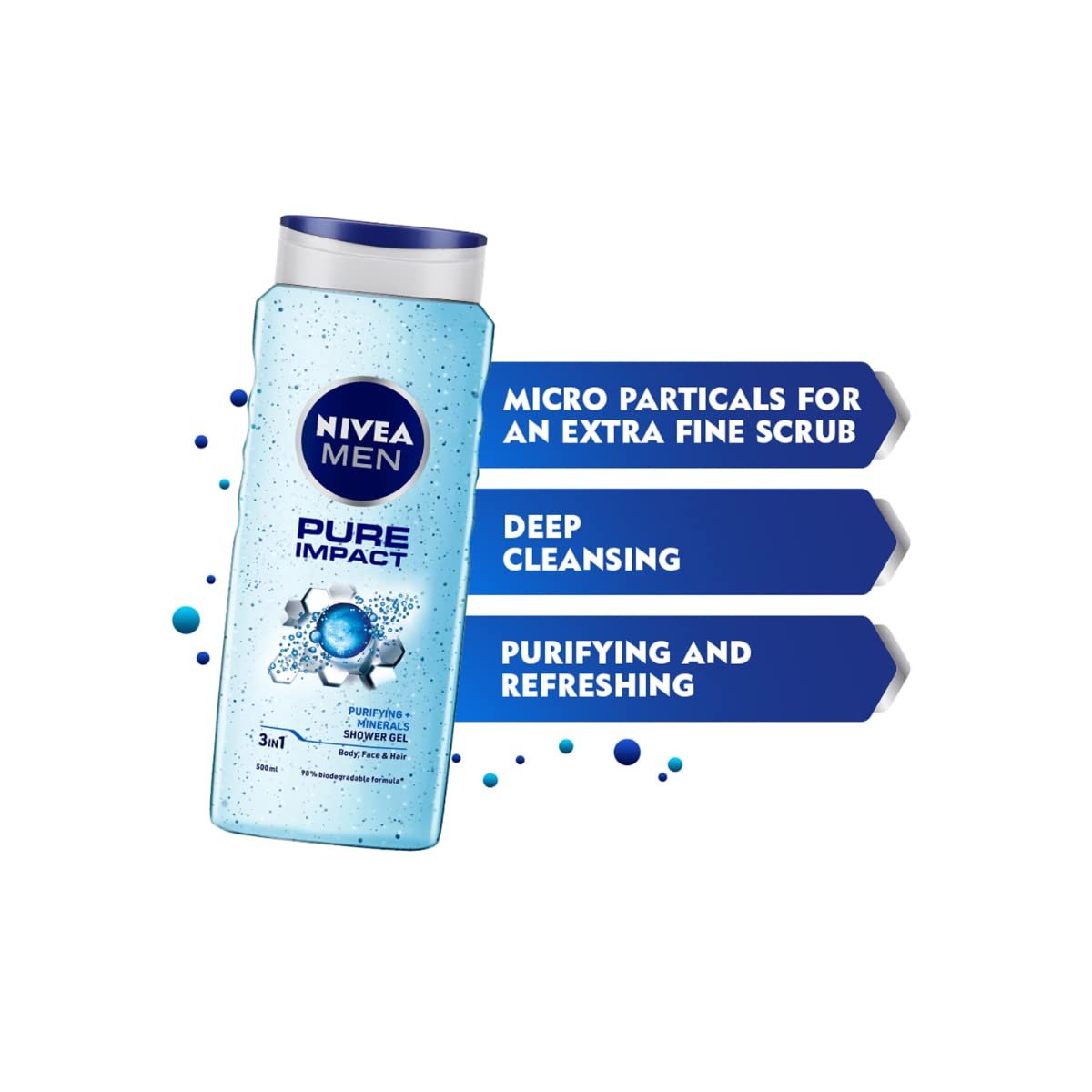 Гель для душа Nivea Pure Impact 500 мл, фото №4