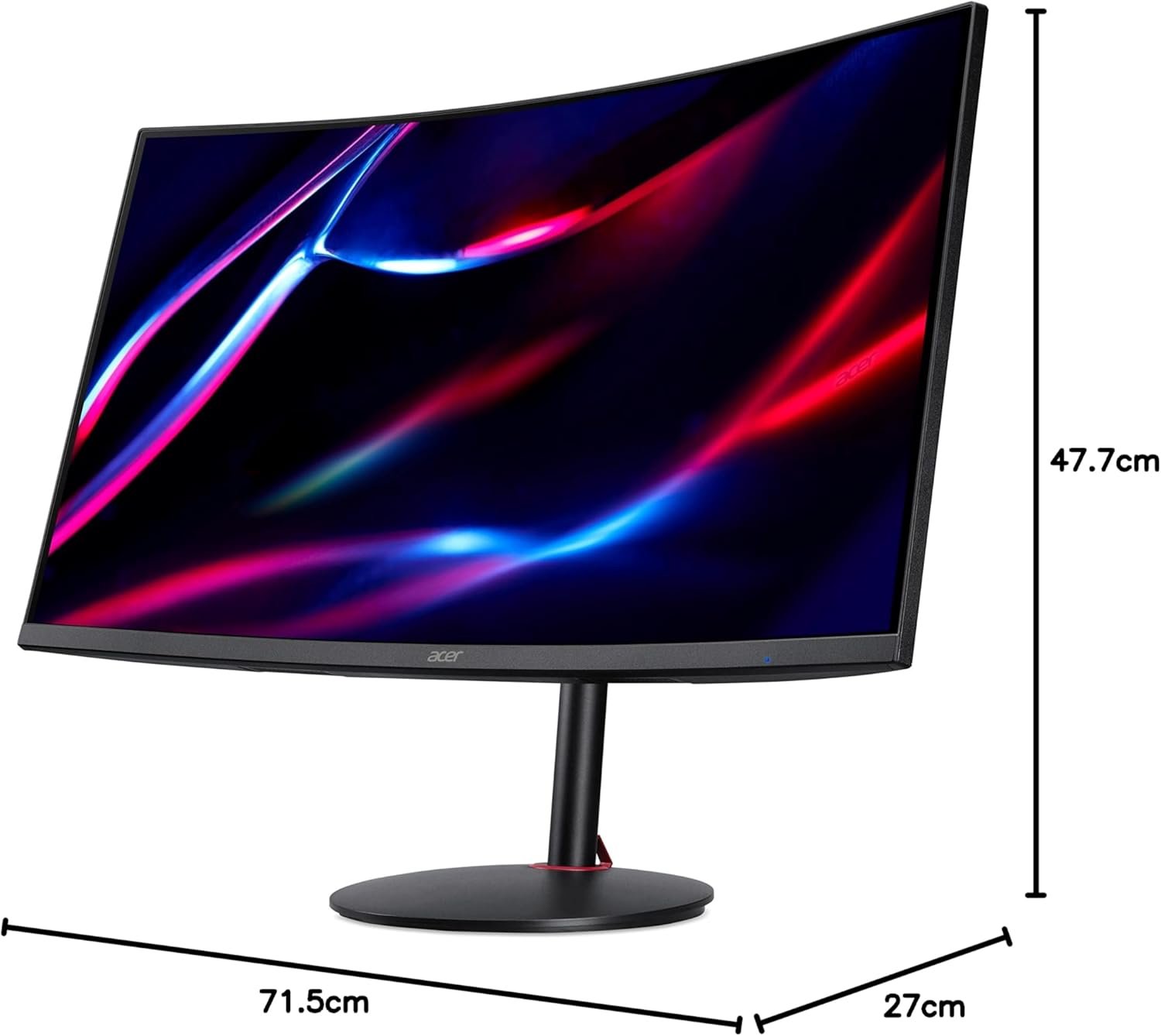 Монитор 31.5" Acer Nitro XZ322QUS WQHD VA 165GHz Black, фото №7