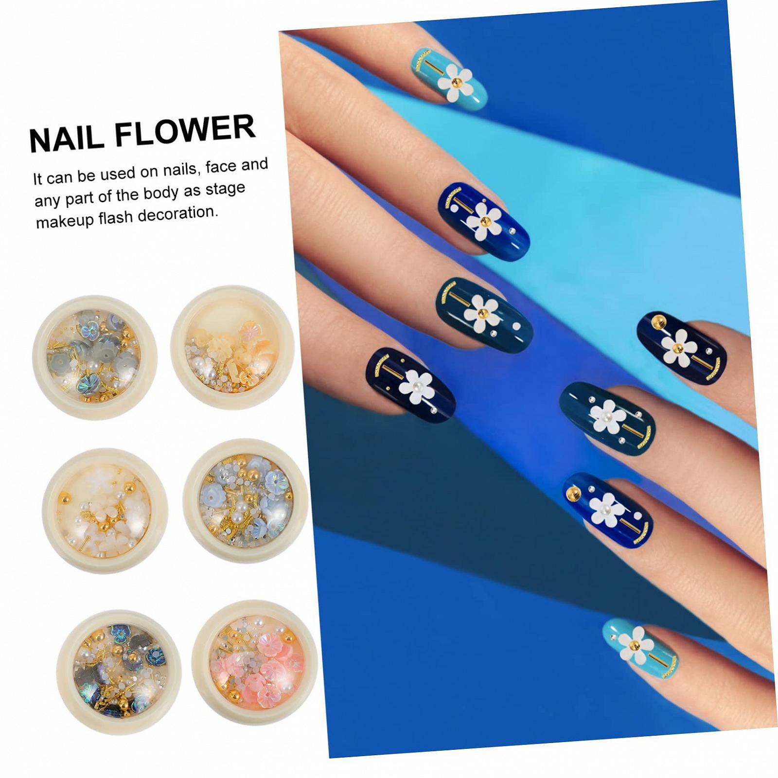 Украшения для ногтей Healvian, 6 коробок, смола, стразы для дизайна ногтей, аксессуары для самодельного маникюра и рукоделия, фото №9