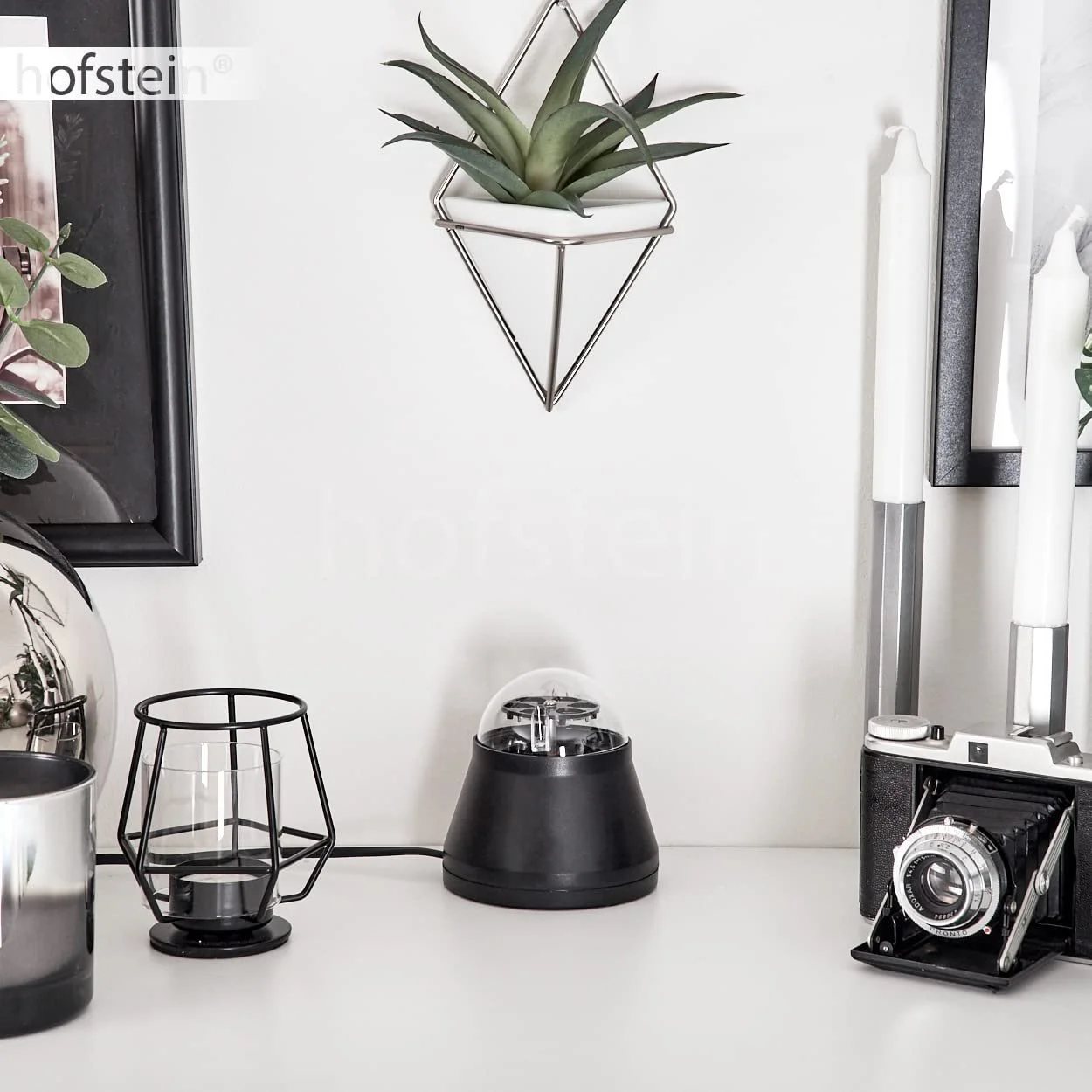 Світлодіодна настільна лампа Atabueira метал/пластик зимові мотиви 10 см 4 Вт чорна/прозора, фото №3