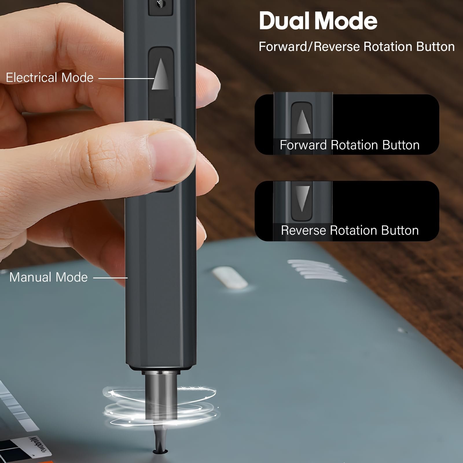 Електрична викрутка Craznick Precision 82 в 1 з 64 магнітними насадками S2, 3 світлодіодами, фото №5