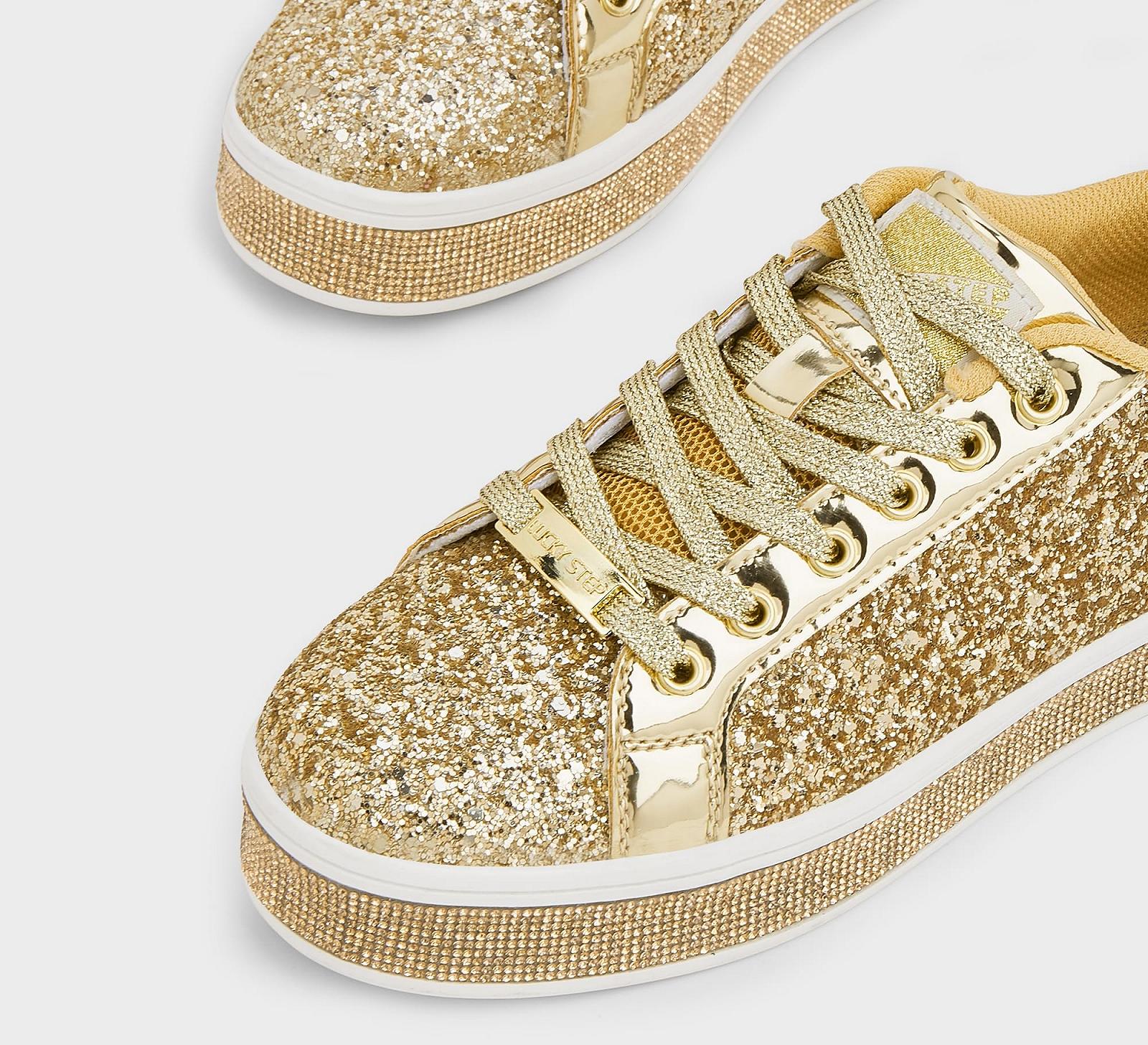 Жіночі Кросівки на платформі LUCKY STEP Glitter Блискучі Ошатні для весілля, фото №5