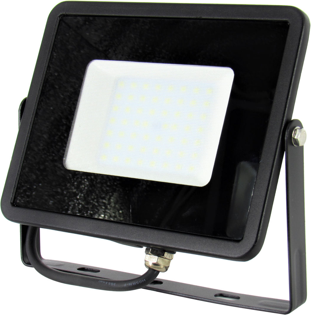 Прожектор світлодіодний без датч руху FMI 10 LED 220V-50Вт Delux 6500K 90008738, фото №1