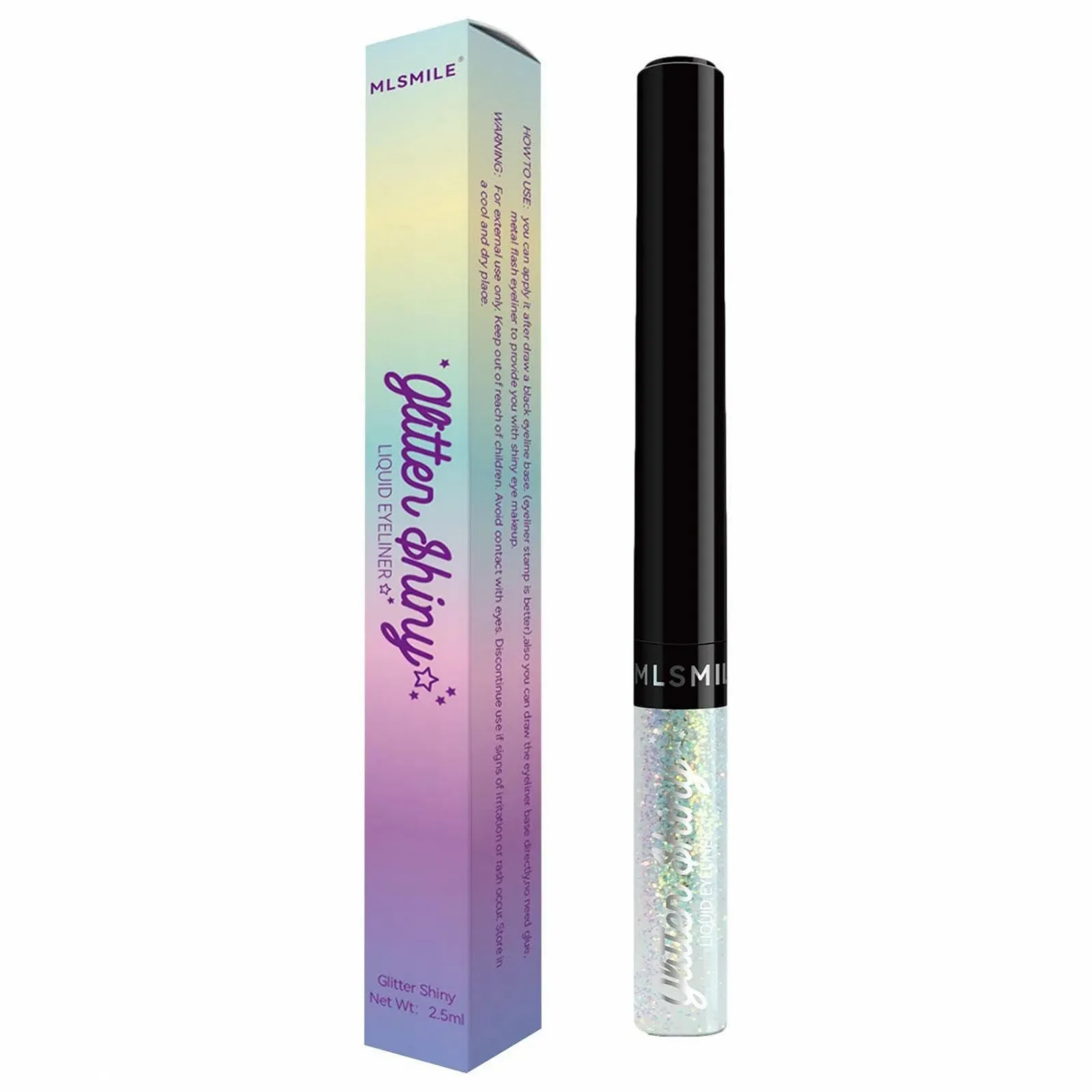 Подводка для глаз Pekmar, мерцающая, быстросохнущая, неоновая радуга, портативная, с блестками, фото №7