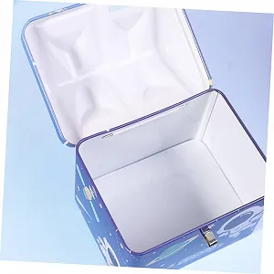 Скарбничка металева Будиночок із замком Space Blue Синій synthetic.ua - Фото 1