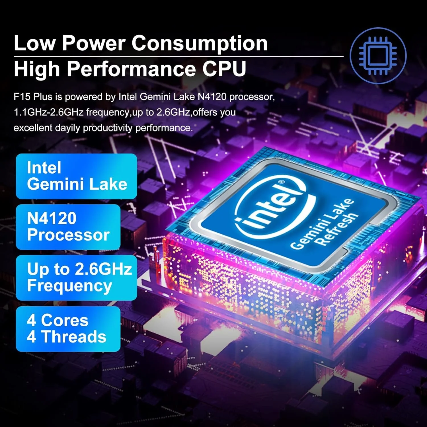 Ноутбук 15.6" Teclast F15 Plus Intel Celeron N4120 RAM 8GB SSD 256GB Win10 (UKR), фото №3