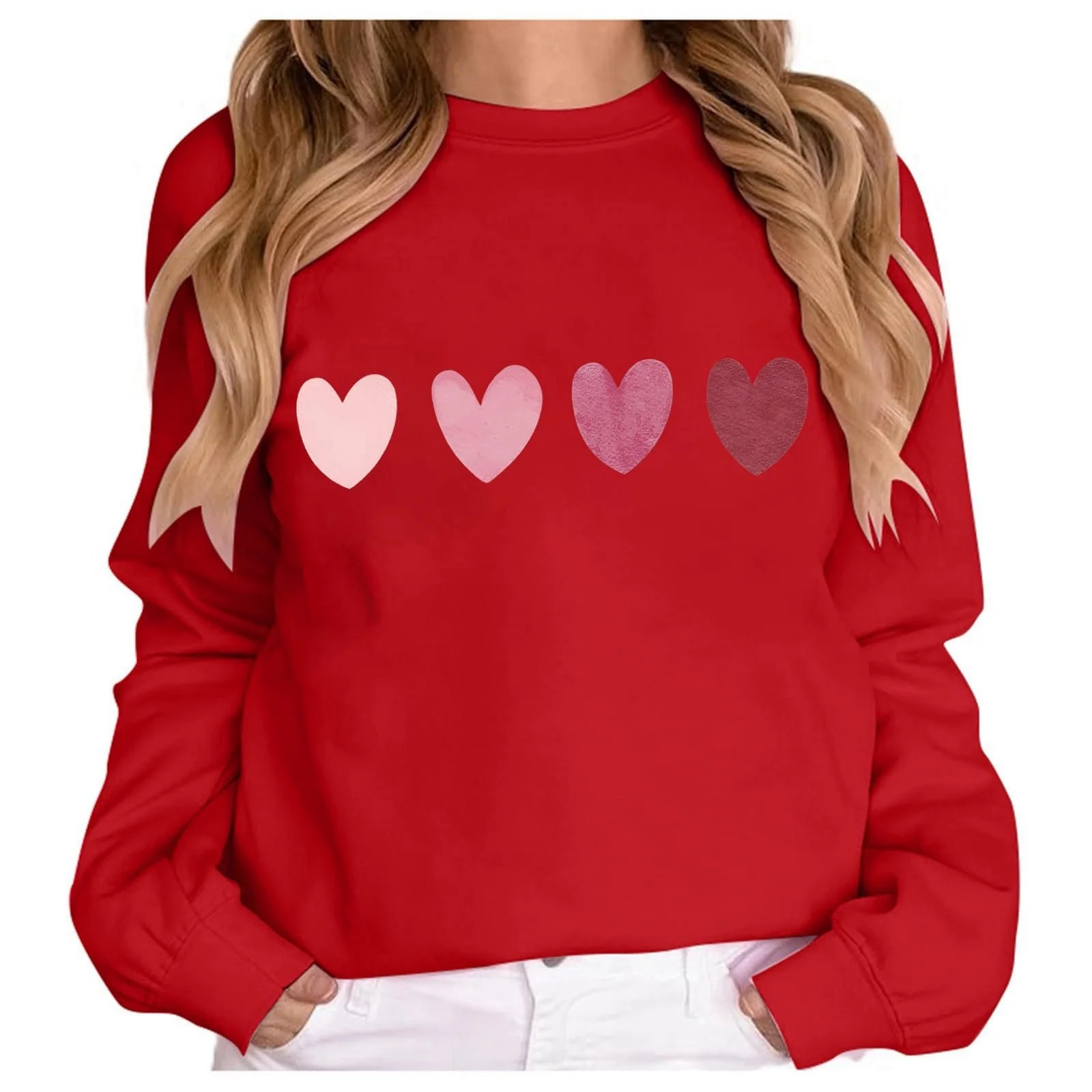 Женский свитшот Vhersily 2025 с принтом, длинный рукав, повседневный, элегантный, с круглым вырезом горловины, без капюшона, фото №1