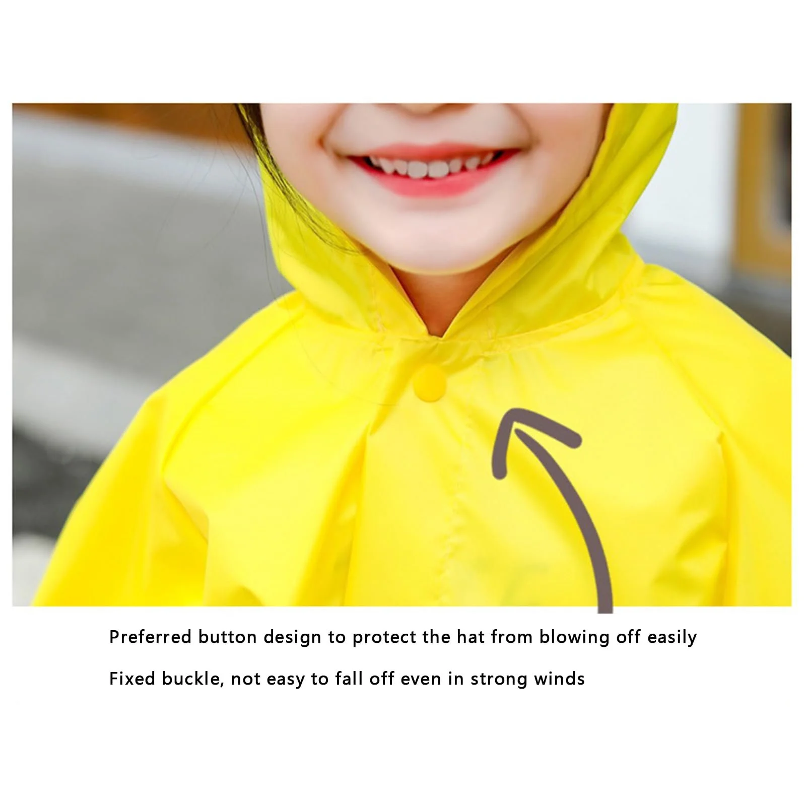 Дитячий дощовик WERNZATT Динозавр з сумкою для зберігання, багаторазове пончо з капюшоном, фото №3