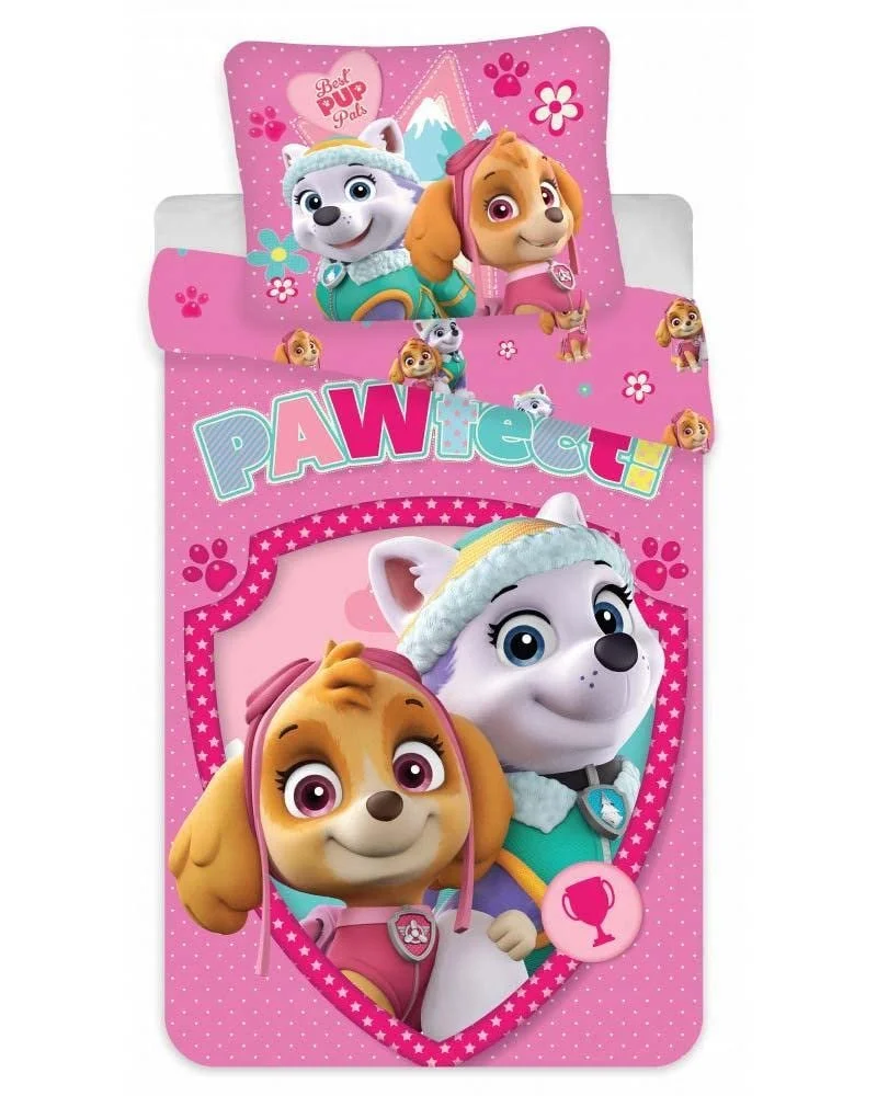 Набір дитячої постільної білизни Paw Patrol 2 предмети 100% Бавовна 100 x 135 см + 40 x 60 см Skye and Everest, фото №1