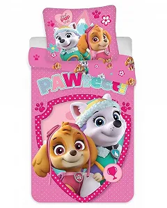 Набір дитячої постільної білизни Paw Patrol 2 предмети 100% Бавовна 100 x 135 см + 40 x 60 см Skye and Everest - Фото 1