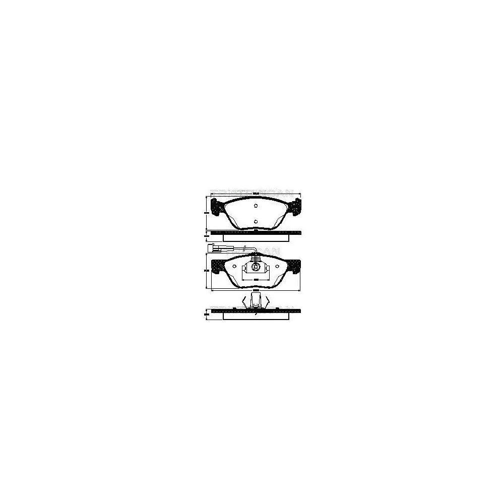 Комплект тормозных колодок, дисковый тормоз TRISCAN 8110 12007 для ALFA ROMEO FIAT LANCIA, фото №1