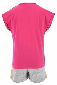 Комплект (футболка та шорти) Disney Stitch для дівчаток, м’який бавовняний, літній synthetic.ua - Фото 1