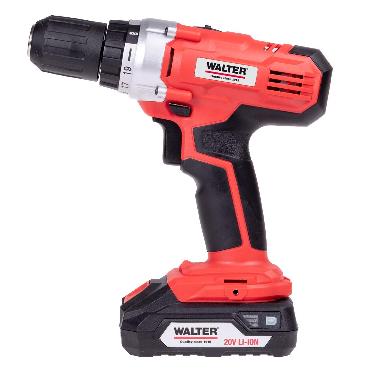 Отвёртка WALTER Беспроводная 20 В 2 передачи 19 + 1 уровень крутящего момента с LED освещением Диапазон патрона: 2-13 мм, фото №2 Отвёртка WALTER Беспроводная 20 В 2 передачи 19 + 1 уровень крутящего момента с LED освещением Диапазон патрона: 2-13 мм, фото №2