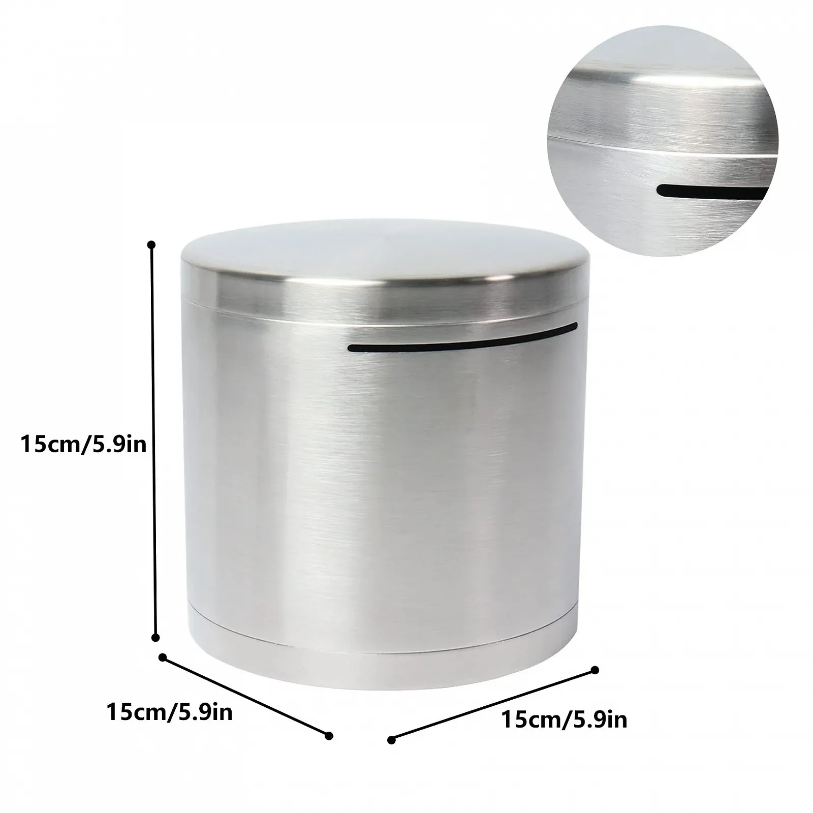 Скарбничка-сейф нержавіюча сталь невідкривна, фото №2