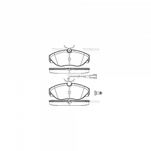 Комплект тормозных колодок дискового тормоза TRISCAN 8110 15016 для CITROËN FIAT PEUGEOT - Фото 1