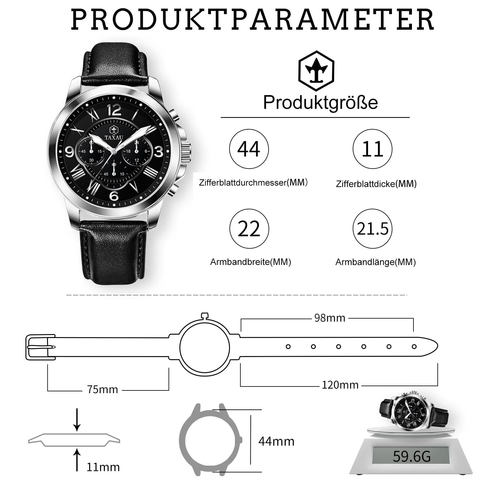 Годинник Taxau Чоловічий Business Наручний З Індикатором Дати Водонепроникний, фото №1 Годинник Taxau Чоловічий Business Наручний З Індикатором Дати Водонепроникний, фото №1