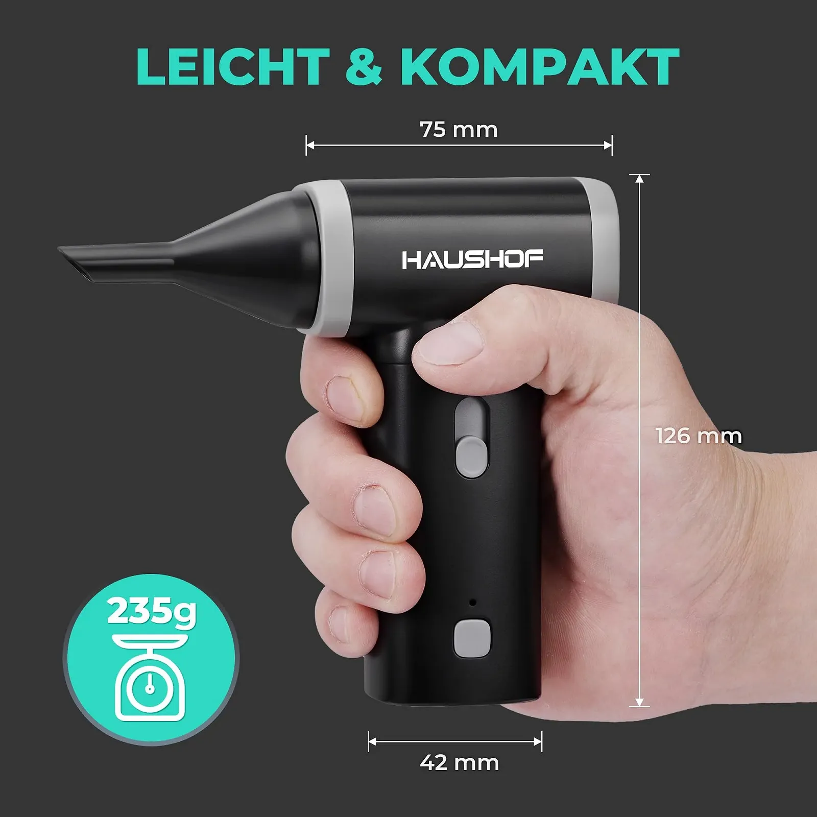 Портативный аккумуляторный воздуходувка HAUSHOF 8V (EU PKG), фото №5 Портативный аккумуляторный воздуходувка HAUSHOF 8V (EU PKG), фото №5