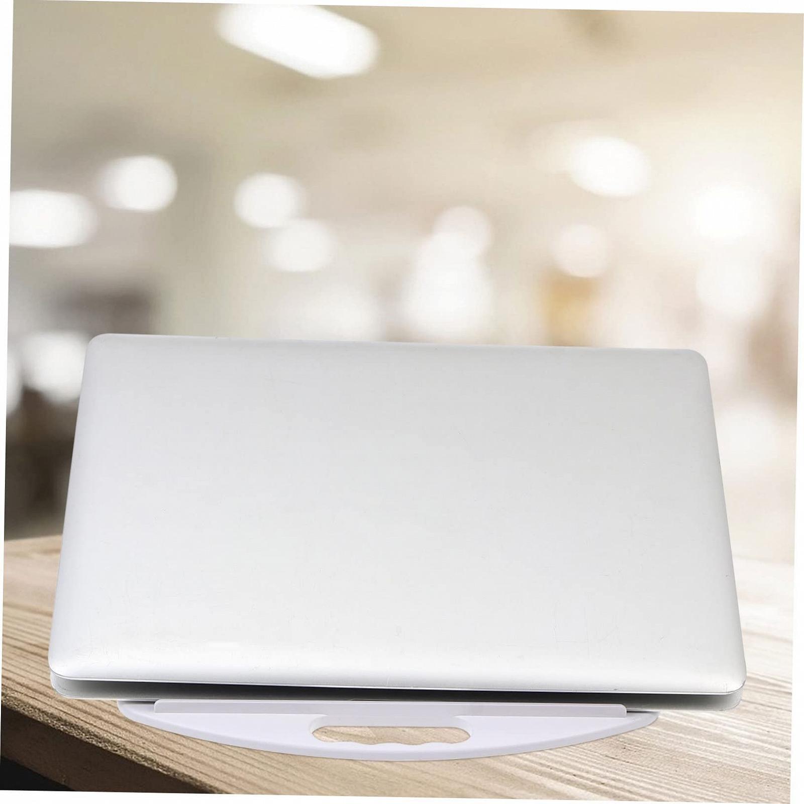 Подставка для ноутбука Белая Эргономичная с возможностью вращения для лучшей осанки и эффективного отвода тепла для стола и дивана, фото №2