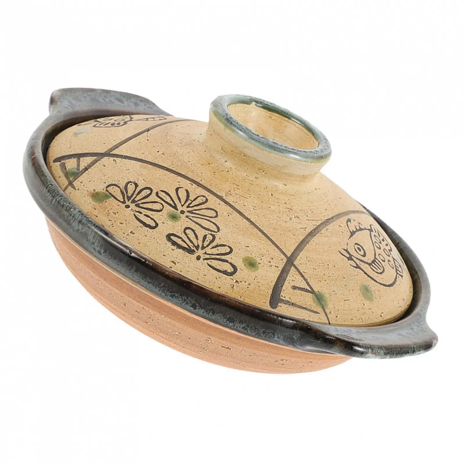 Кастрюля-жаровня керамическая японская термостойкая для супов рагу и риса для газовых и электроплит, фото №1