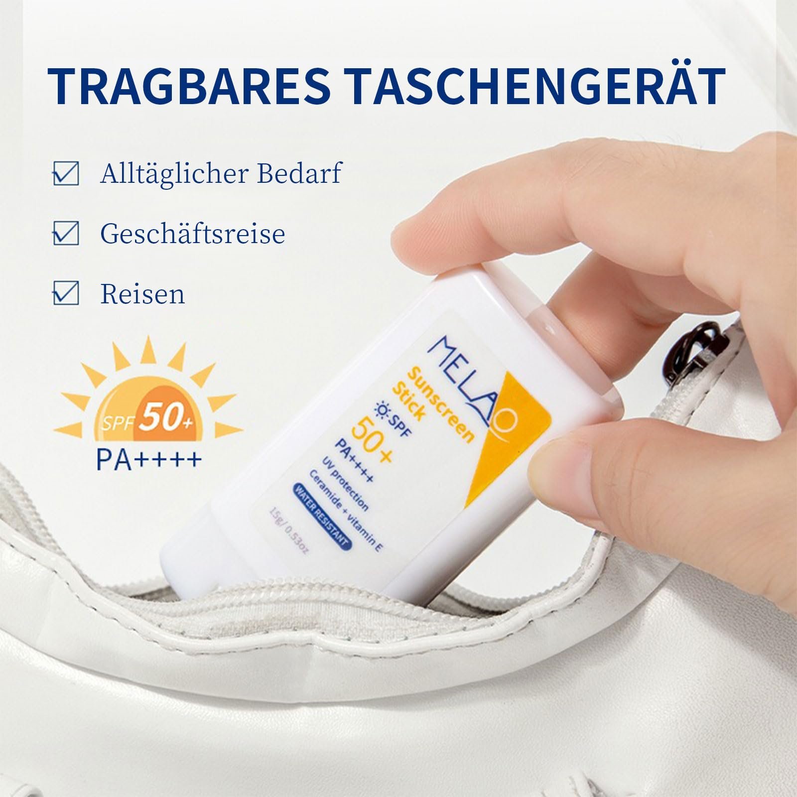 Стик солнцезащитный Shefave Mineral SPF50+PA++++ с гиалуроновой кислотой и керамидами, фото №3