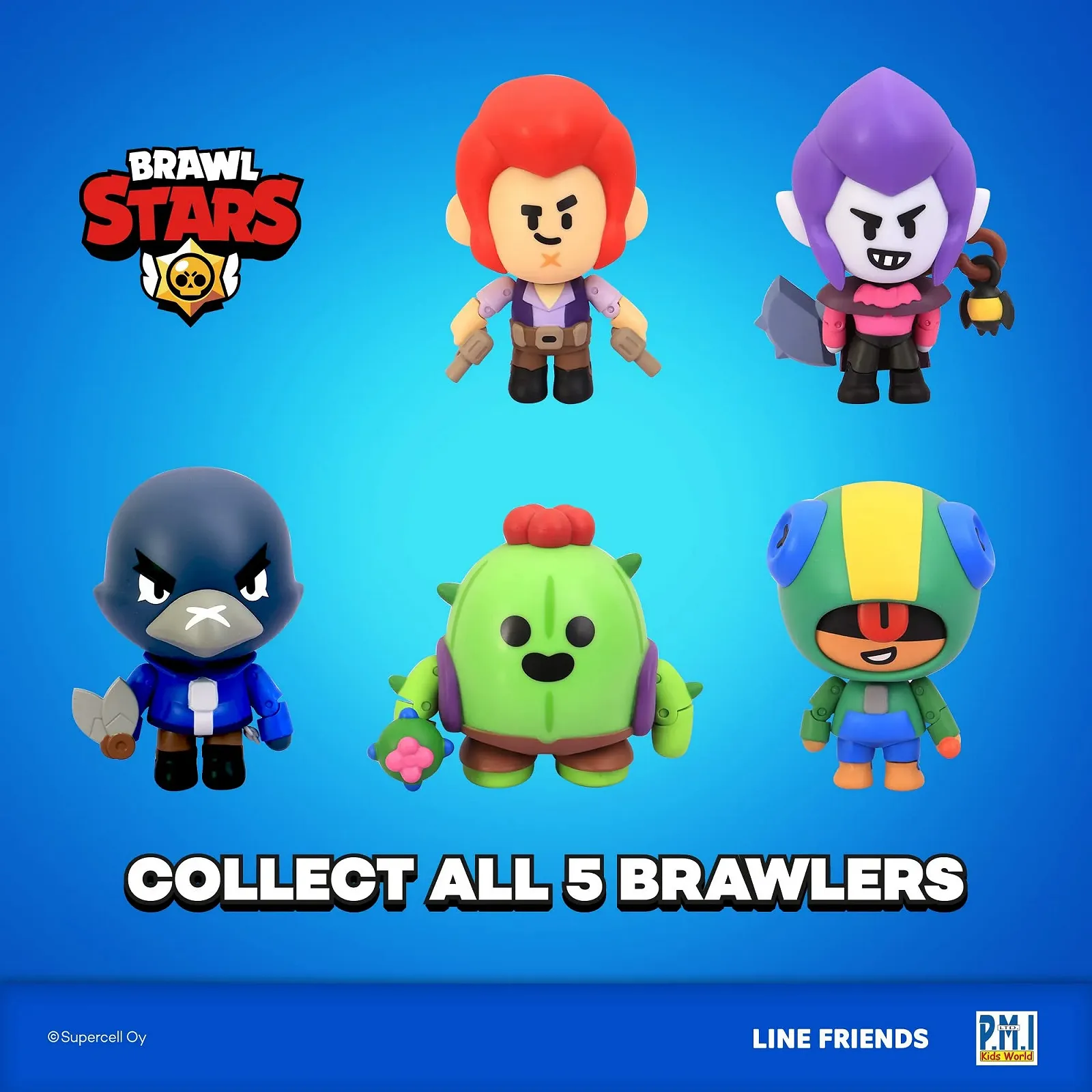 Набір ігрових фігурок P.M.I. Trading Brawl Stars Season 1 Complete Set 11 см 5 шт. з аксесуарами, фото №5