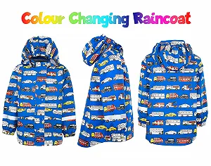 Дитячий дощовик Fringoo, що змінює колір, Неонові акценти, Різнокольоровий synthetic.ua - Фото 1