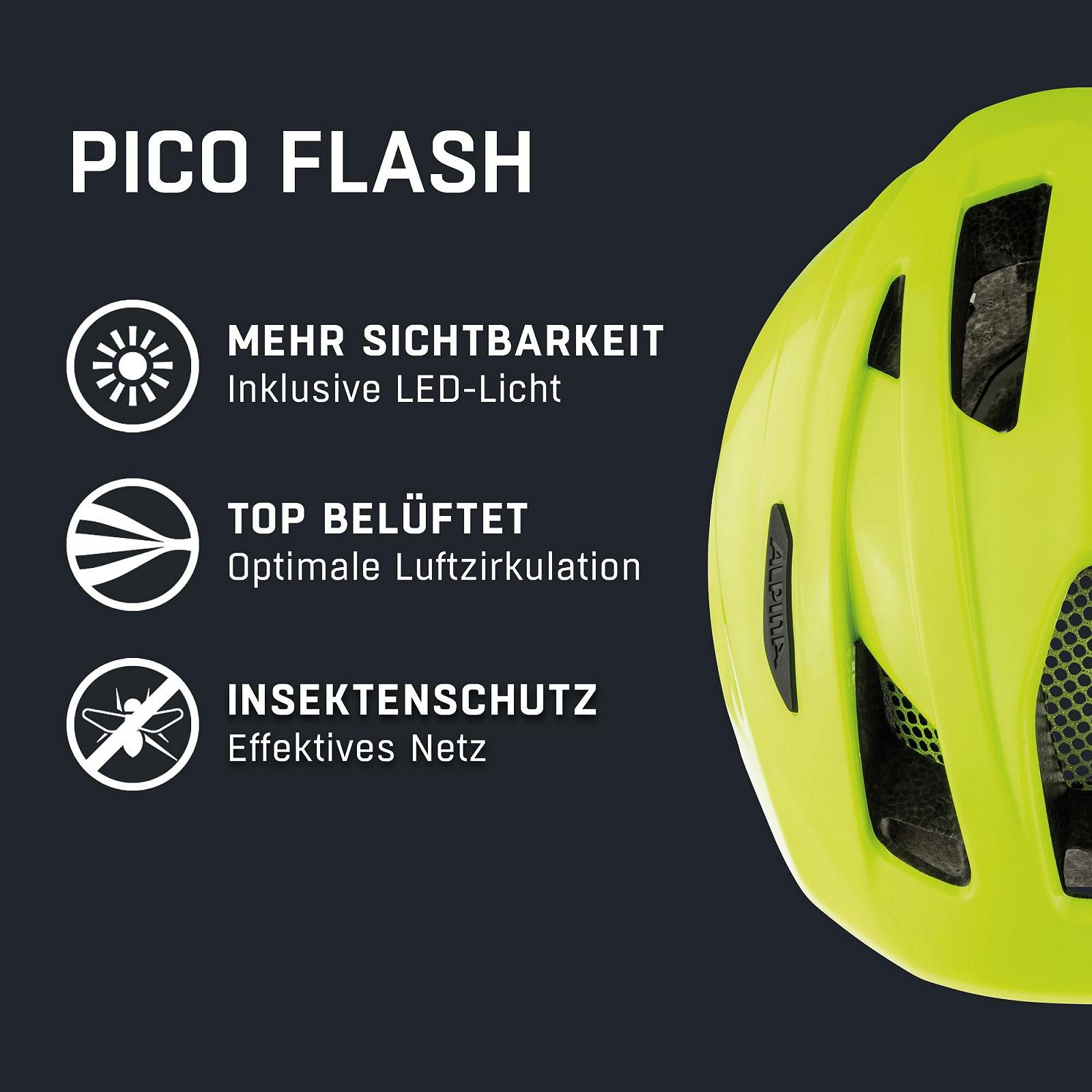 Шлем ALPINA PICO Flash - Освещенный, Легкий и Прочный велосипедный шлем С Москитной сеткой Для Детей, фото №2