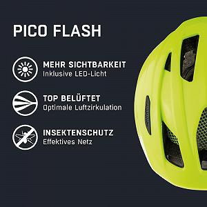 Шлем ALPINA PICO Flash - Освещенный, Легкий и Прочный велосипедный шлем С Москитной сеткой Для Детей synthetic.ua - Фото 1
