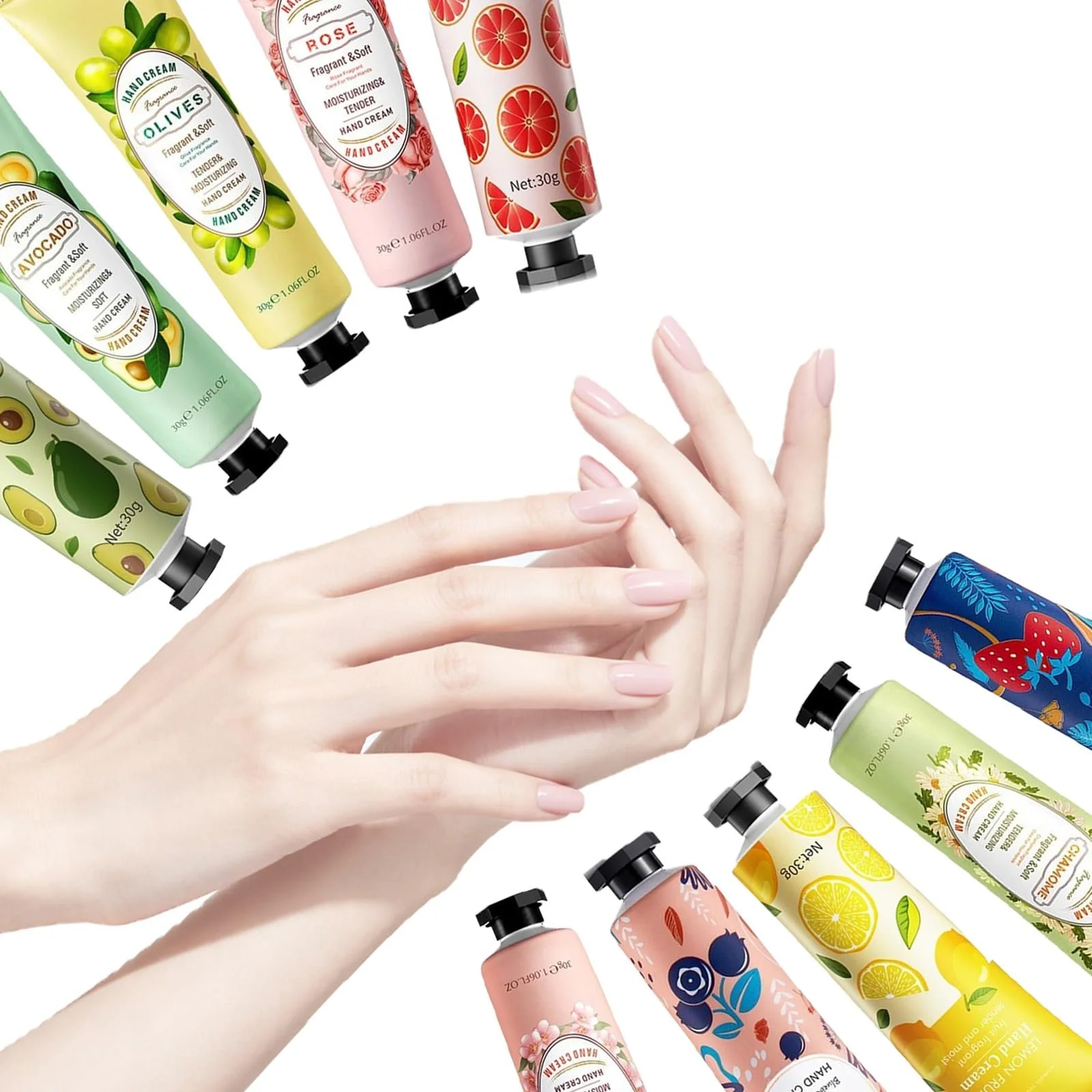 Крем для рук Набор 10шт Увлажняющий Набор для женщин и мужчин Рождественский и подарок на день рождения Крем 3, фото №1