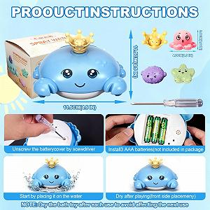 Игрушка для ванной Крабовый фонтан с подсветкой - Фото 1