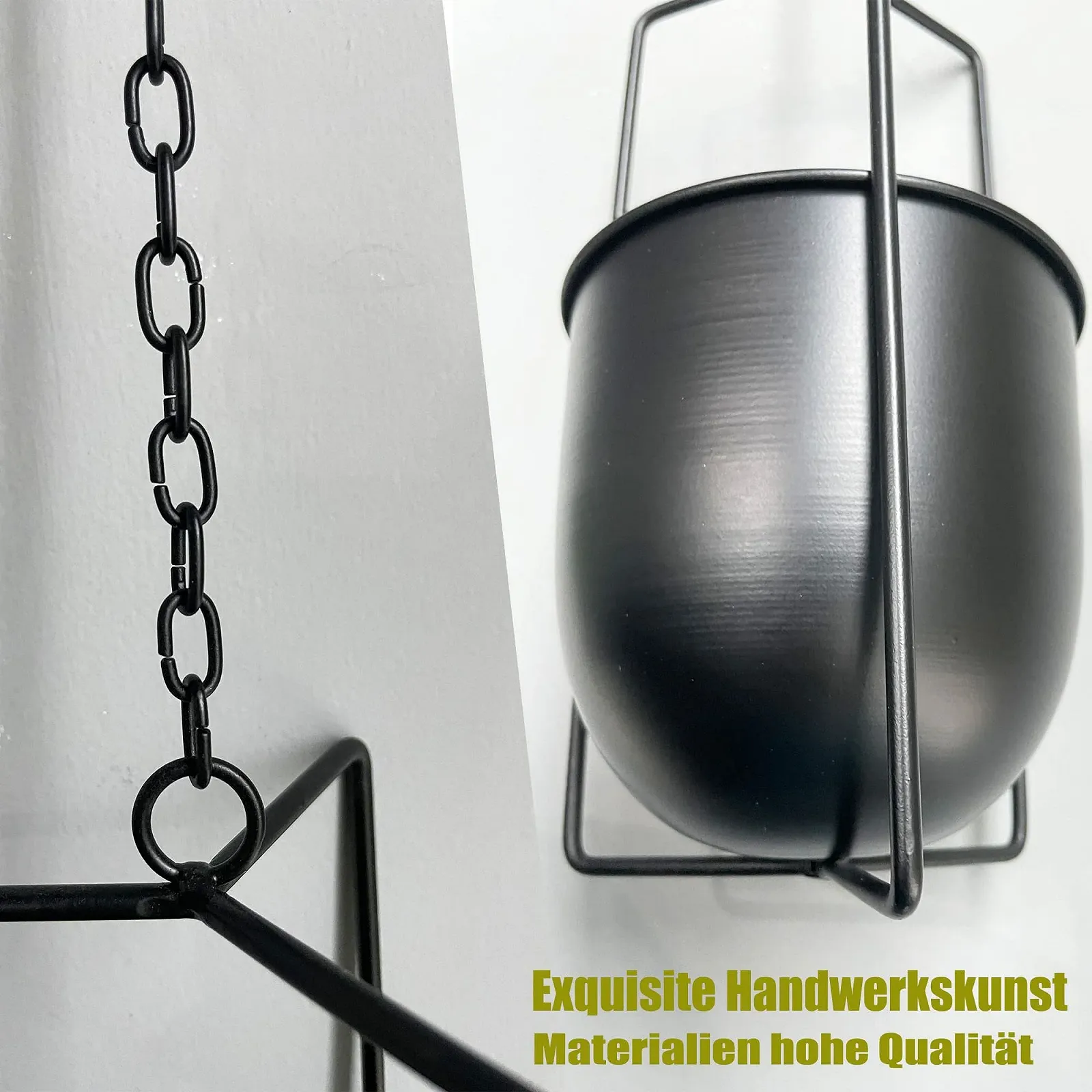 Підвісний кошик Bolo Металевий Декоративний Чорний, фото №5