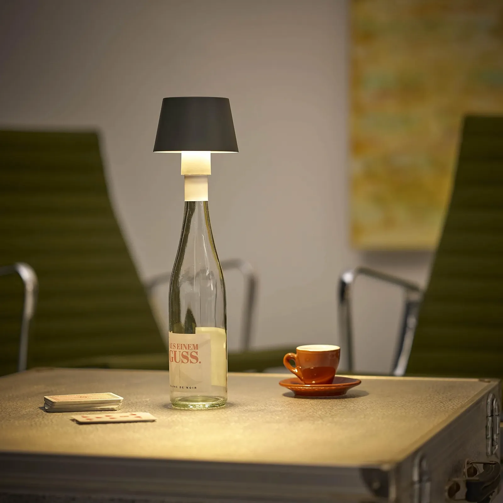 Акумуляторна настільна лампа для пляшок Northpoint LED Touch Sensor 3000 mAh 200 lm 3000 K Димована Сіра, фото №3