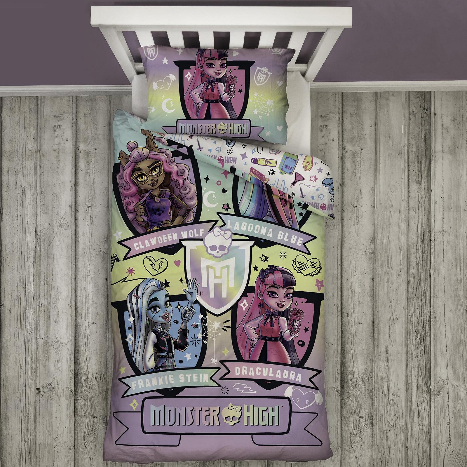 Комплект постільної білизни (підковдра та наволочка) Character World Monster High, одинарний, двосторонній, полікотон, фото №8