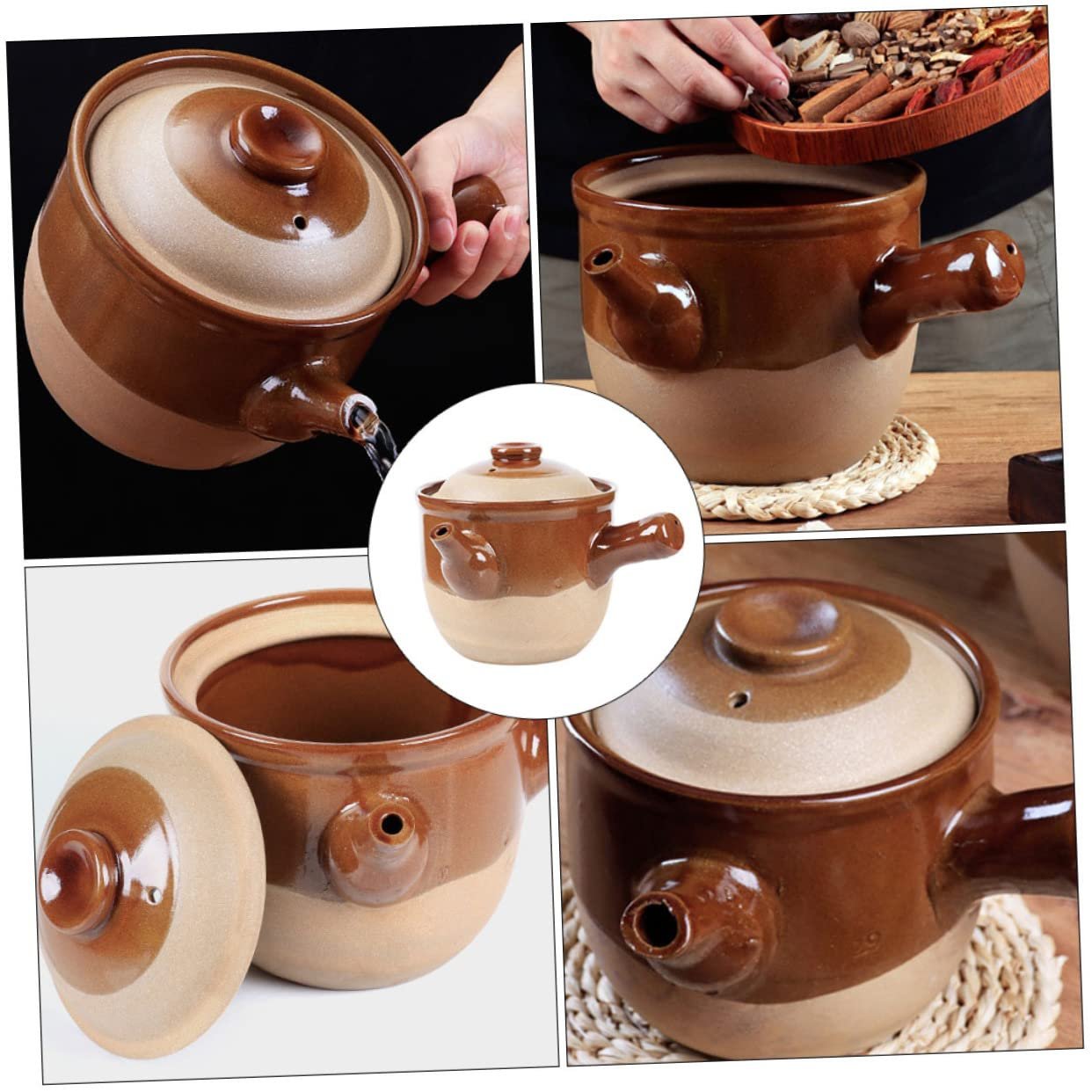 Ківш для ліків Ciieeo глиняний з антипригарним покриттям та ергономічною ручкою, фото №9