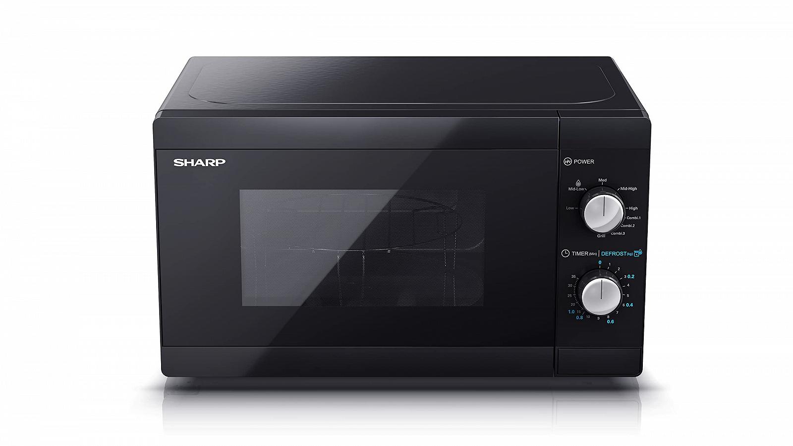 Микроволновая печь Sharp YC-MG01E-B с грилем 20 л 800 Вт гриль 1000 Вт ручное управление черная, фото №4