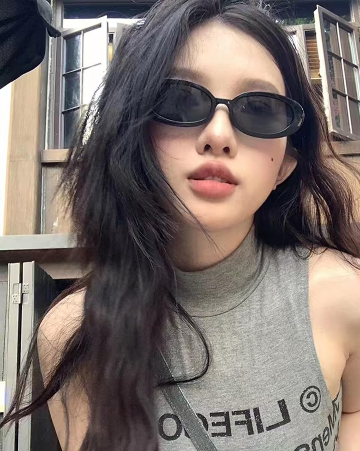 Вінтажні овальні сонцезахисні окуляри KGDUYC 3 шт, чорні, фото №5 Вінтажні овальні сонцезахисні окуляри KGDUYC 3 шт, чорні, фото №5