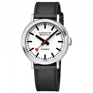 Часы Mondaine Automatic MST.4161B.LBV, аналоговые, мужские, с кожаным ремешком - Фото 1