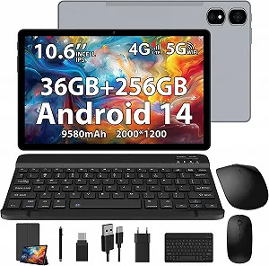 Планшет 11" 2K Tigerfu M109 12/256Gb 4G 2-SIM 8 ядер Android 14 9580 mAh Чорно-сірий - Фото 1