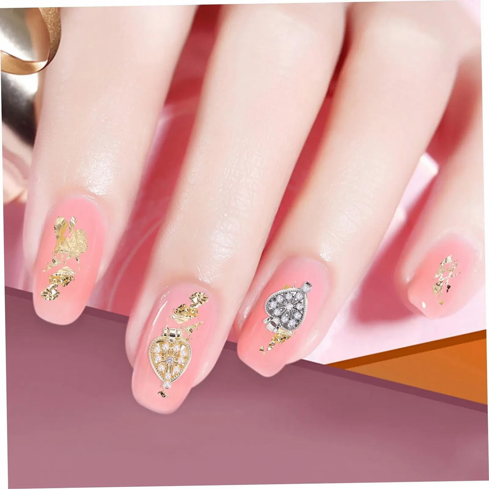 Шармы для ногтей Сердце Beavorty 12 шт. Декоративные украшения для маникюра, фото №3