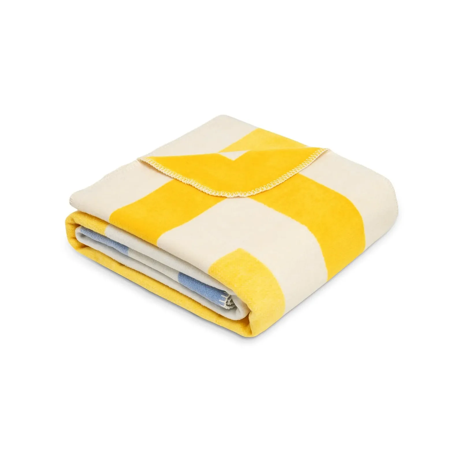 Одеяло s.Oliver 150 x 200 см - Хлопковая смесь, Графическое светло-голубое желтое, фото №1