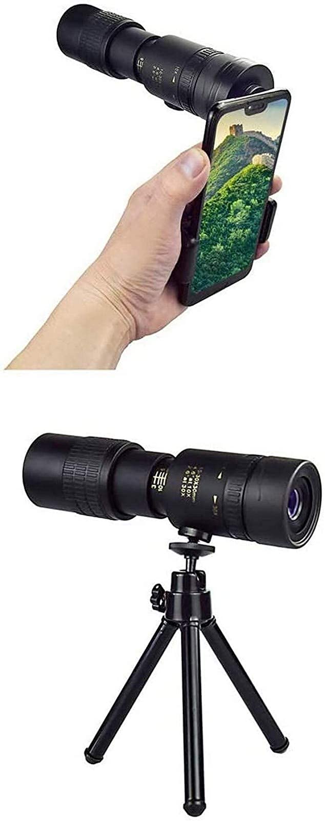 Монокуляр DERBUT Retractable Compact 50x60 High Power BAK4 Prism Low NightScope Waterproof з Триподом для смартфона, фото №1