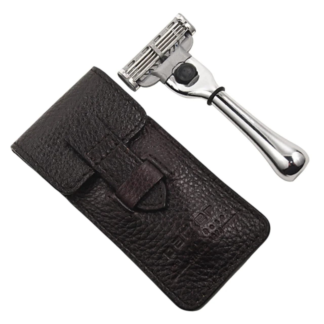 Дорожная бритва Parker Mach 3 с кожаным чехлом Leather Case, фото №1 Дорожная бритва Parker Mach 3 с кожаным чехлом Leather Case, фото №1
